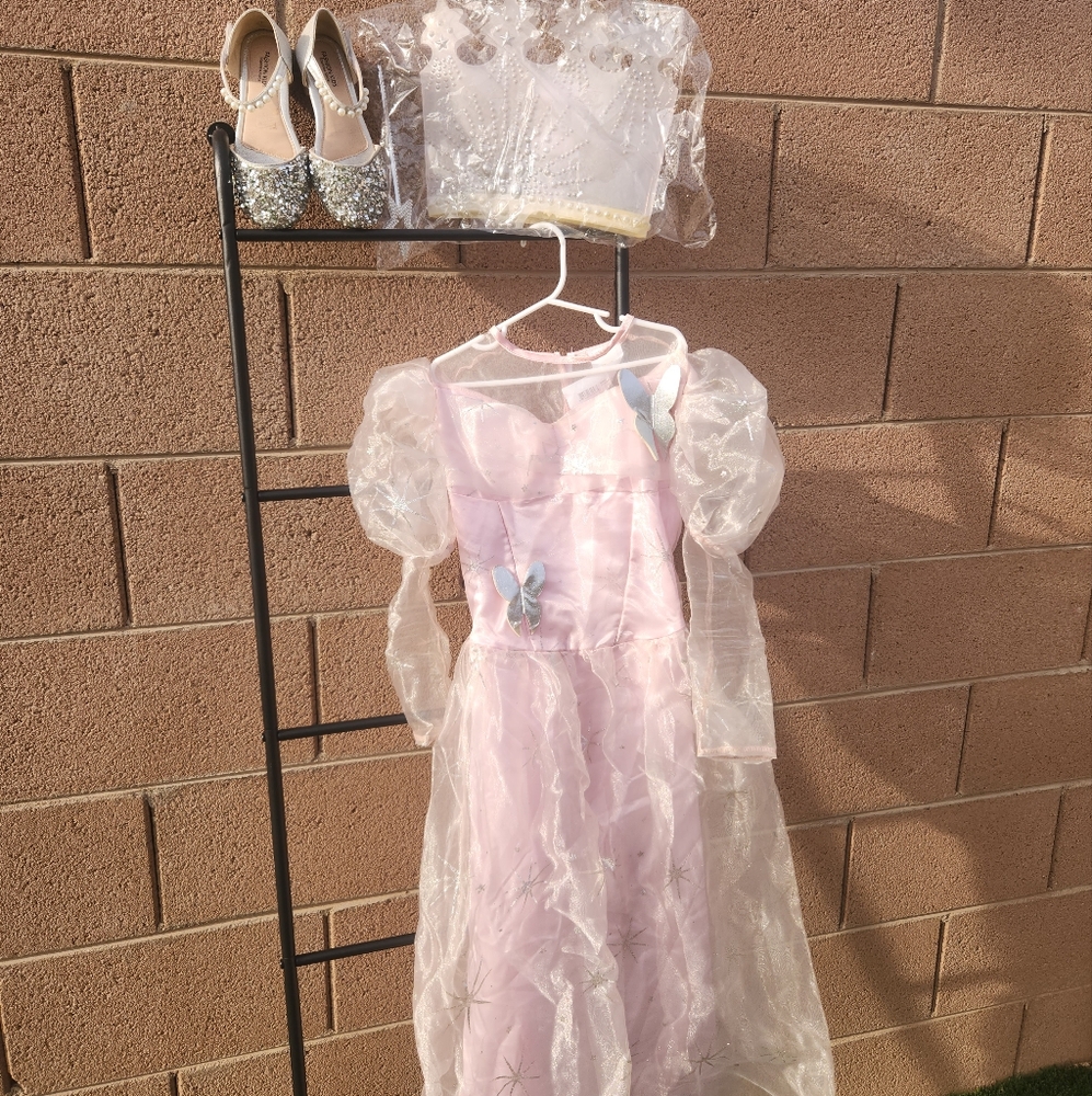 Rubie's Child's Wizard of Oz Deluxe Glinda The Good Witch Costume, Shoes Too!